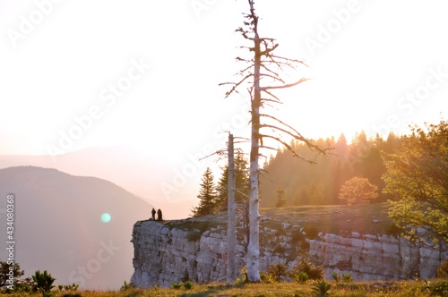 Falaise au levée du soleil