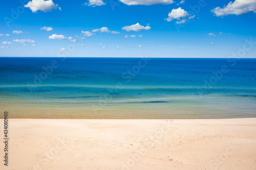 Beautiful scenery of Baltic Sea beach in Sobieszewo at summer   Poland