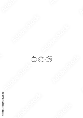 Pumpkin icon. Isolated on White background