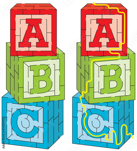 ABC blocks maze