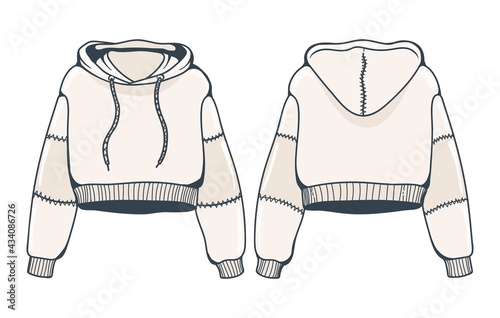 Female sweatshirt with hood
