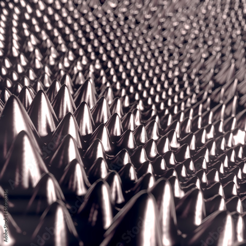 Abstract black and white ferromagnetic fluid. Dark liquid ripple substance. 3d rendering digital illustration photo