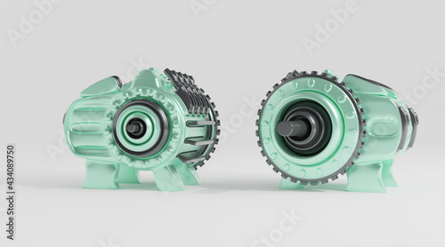 Obraz w ramie Future electric motor