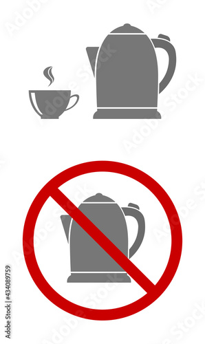 kettle with tea cup icon