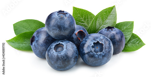 Organic blueberry isolated on white background