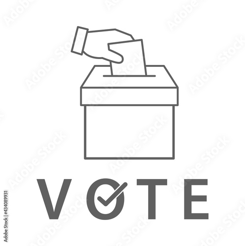 Vote outline icon