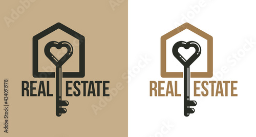 Real estate vector logo, re...