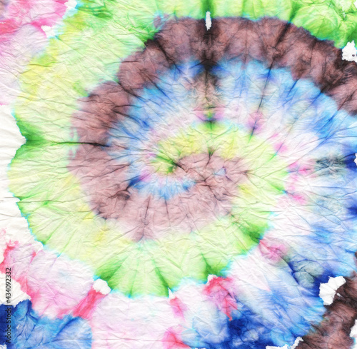 Pink Tie Dye. Die Round Paint. Colour Boho © olbudpictures
