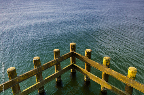 CONSTRUCTION ON THE COAST - Palisade protecting against sea waves  