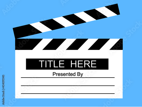 vector movie clapper board for presenting illustration