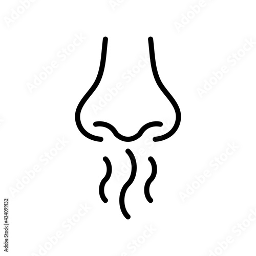 Nose and smell sense icon