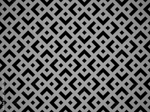 Abstract geometric pattern. A seamless vector background. Black and gray ornament. Graphic modern pattern. Simple lattice graphic design