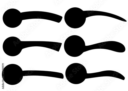 Door handles included. Vector image.