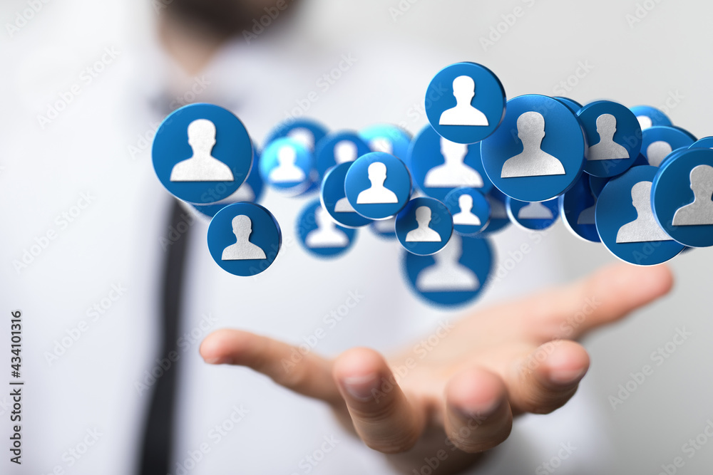 videoconference group of people talking in social network videoconference group of people talking in social network