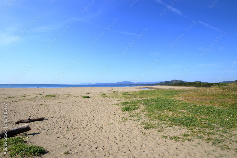 入野海岸　広大な砂浜　（高知県　黒潮町）