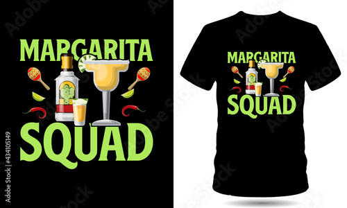 margarita squad cinco de mayo tshirt design