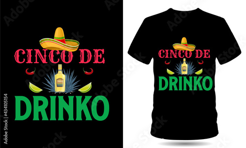 Taco cinco de Drinko tshirt design