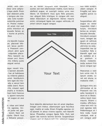 newspapers with lorem ipsum text and empty box