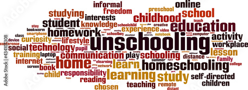 Unschooling word cloud