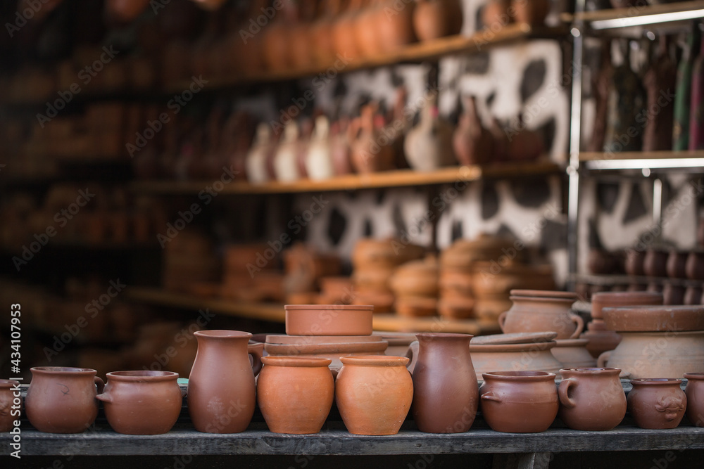 Fototapeta premium Clay pot and crocks shop