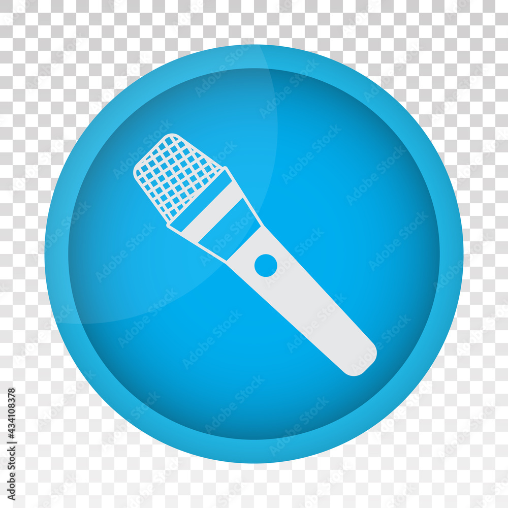 Wireless dynamic microphone flat color icon on a transparent background Wireless dynamic microphone flat color icon on a transparent background