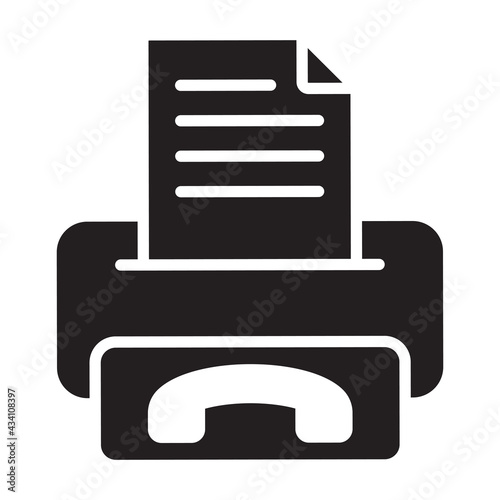 fax or facsimile flat icon for apps or websites