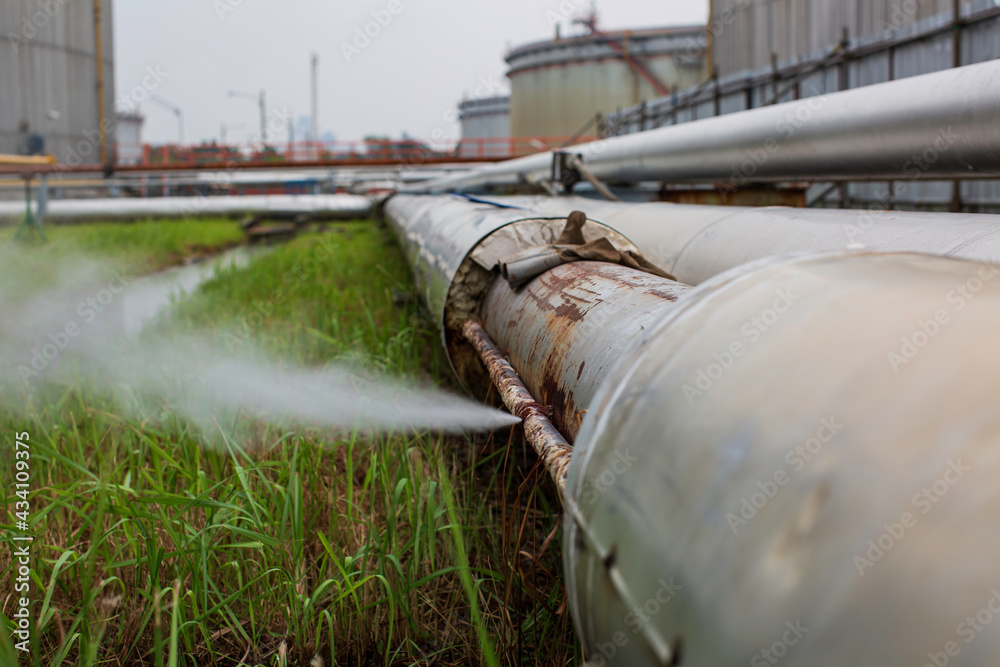 Corrosion rusty through socket tube steam gas leak pipeline Corrosion rusty through socket tube steam gas leak pipeline