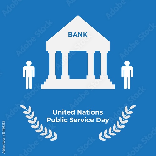 vector illustration for united Nation public service day. photo