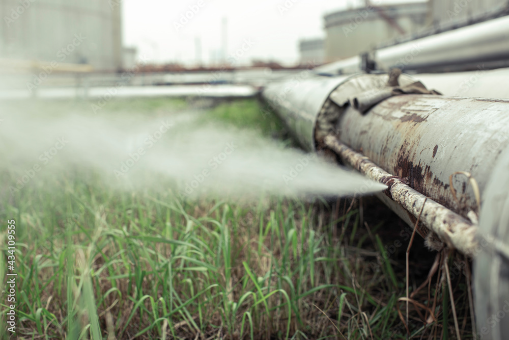Corrosion rusty through socket tube steam gas leak pipeline Corrosion rusty through socket tube steam gas leak pipeline