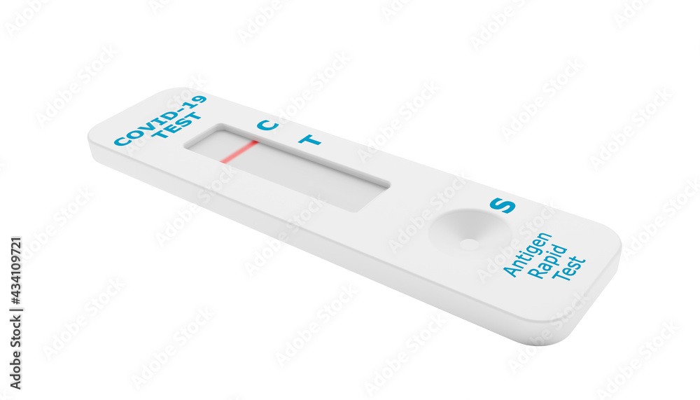 3d render of a covid 19 antigen rapid test with a negative test result - isolated 3d render of a covid 19 antigen rapid test with a negative test result - isolated