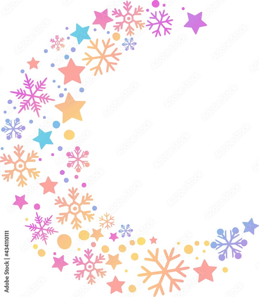 Winter snowflake decoration vector art illustration