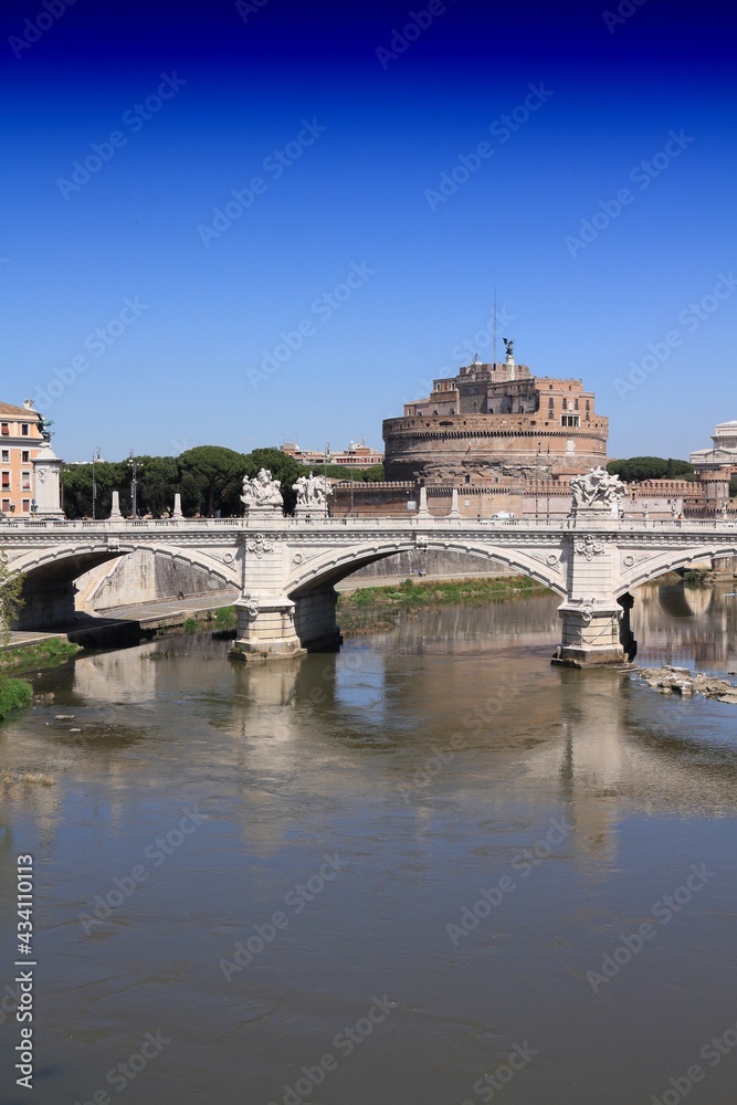 River Tevere in Rome, Italy