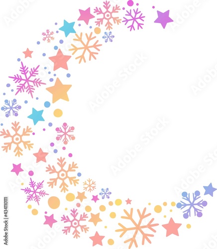 Winter snowflake decoration vector art illustration