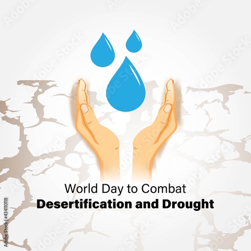 world day to combat desertification and drought, vector illustration
