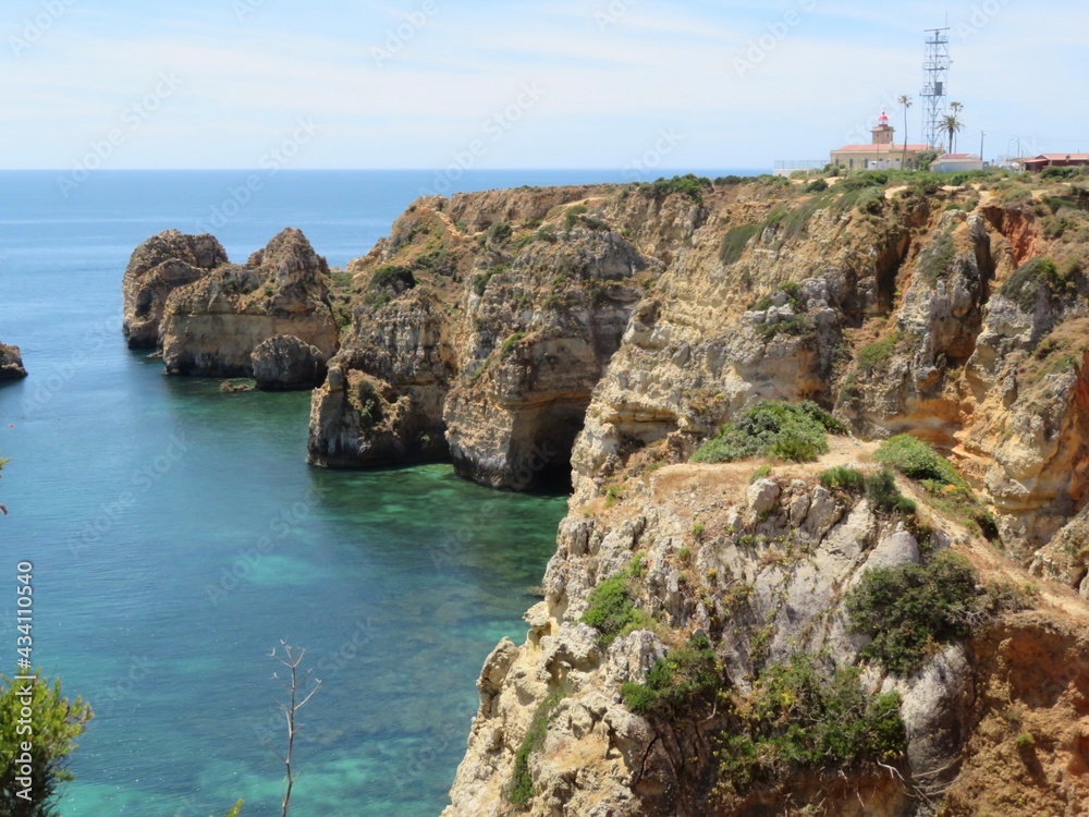 Rock stacks at Lagos, Algarve, Portugal