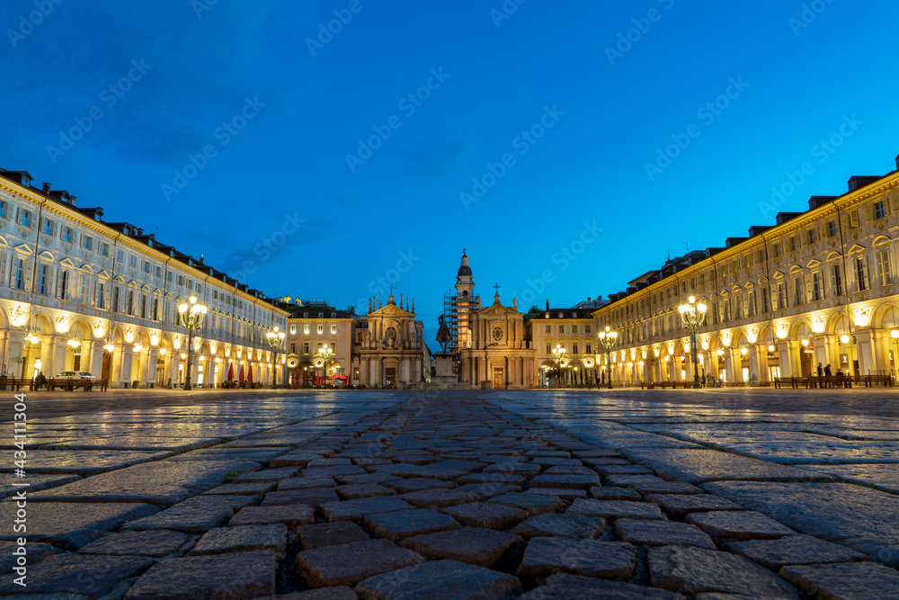 San Carlo Square in Turin Italy