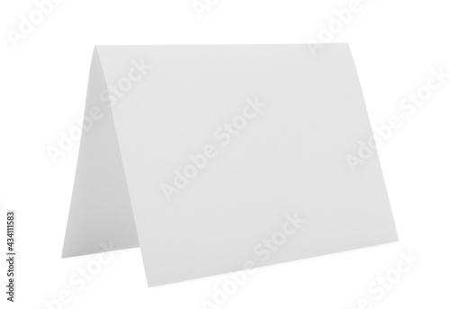 Blank paper brochure isolated on white. Mockup for design © New Africa