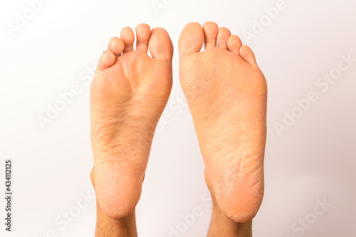 Human foot on white background © 희연 황