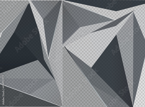 Abstract polygonal pattern luxury dark blue with silver