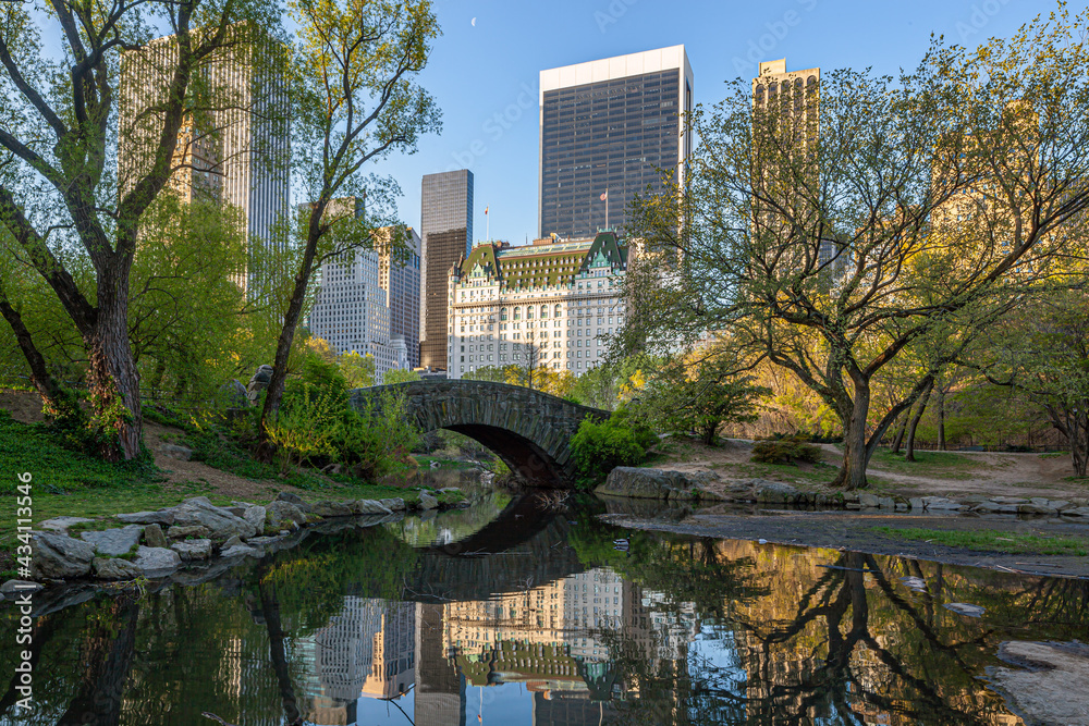 Gapstow Bridge in Central Park in spring Gapstow Bridge in Central Park in spring