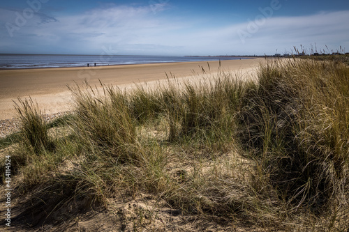 Greatstone beach and sand dunes  Kent  England