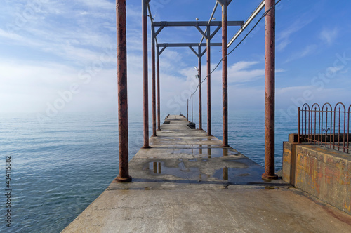 View from the pier towards the sea horizon.