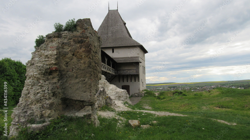 Ruins of a Halych castle in the city of Halych. Ukraine. 05.16.21