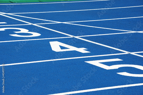 Athletics lanes and courses. 陸上競技のレーンとコース photo