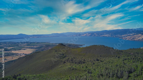 Aerial shot of Clear lake in California photo