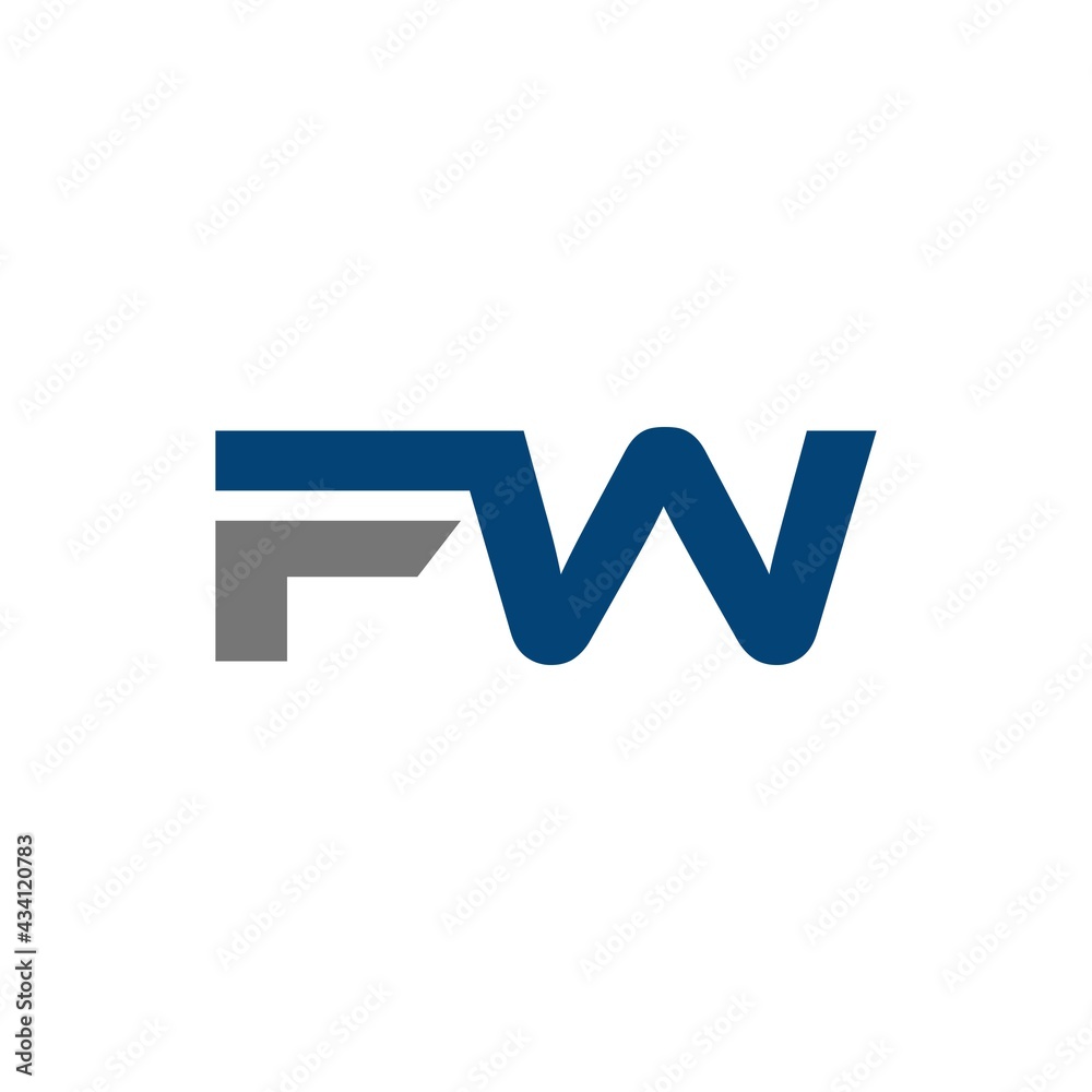 FW letter logo design vector FW letter logo design vector