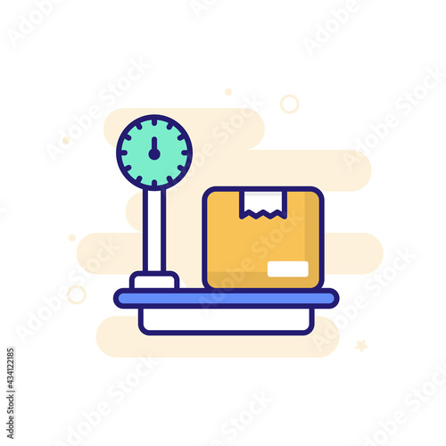 Platform Scale vector filled outline icon style illustration. EPS 10 File