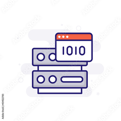 Master Data vector filled outline icon style illustration. EPS 10 File
