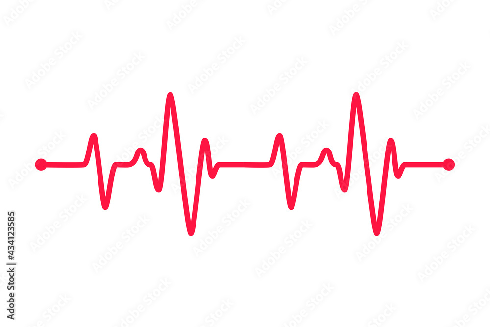 Heartbeat graph vector set Concept of helping patients and exercising for health.