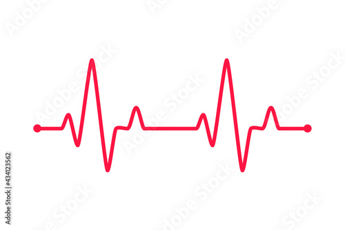 Heartbeat graph vector set Concept of helping patients and exercising for health.